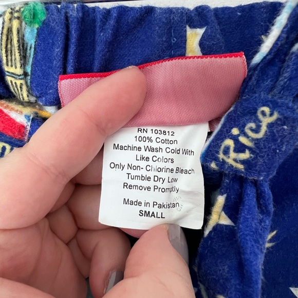 Frankie & Johnny 100% Cotton Flannel Men's Pajama Pants Food Print Size S - Picture 7 of 8